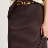 Matilda Skirt Dark Fig/Cream Multi