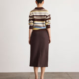 Matilda Skirt Dark Fig/Cream Multi