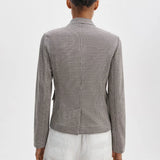Mercer Refine Knit Blazer Black Plaid