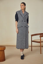 Mirian Vest Black & White Herringbone