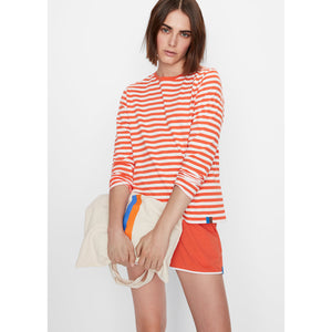 The Modern Long Shirt Poppy/Cream