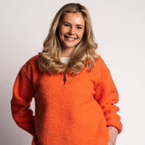 Annie Half-Zip Sweatshirt Orange