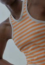 Mouse Tank Top Orange Beige Stripe