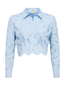 Seychelle Lace Blouse Blue Fog