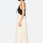 ANGELINA SUITING MAXI COLORBLOCK DRESS (D1)