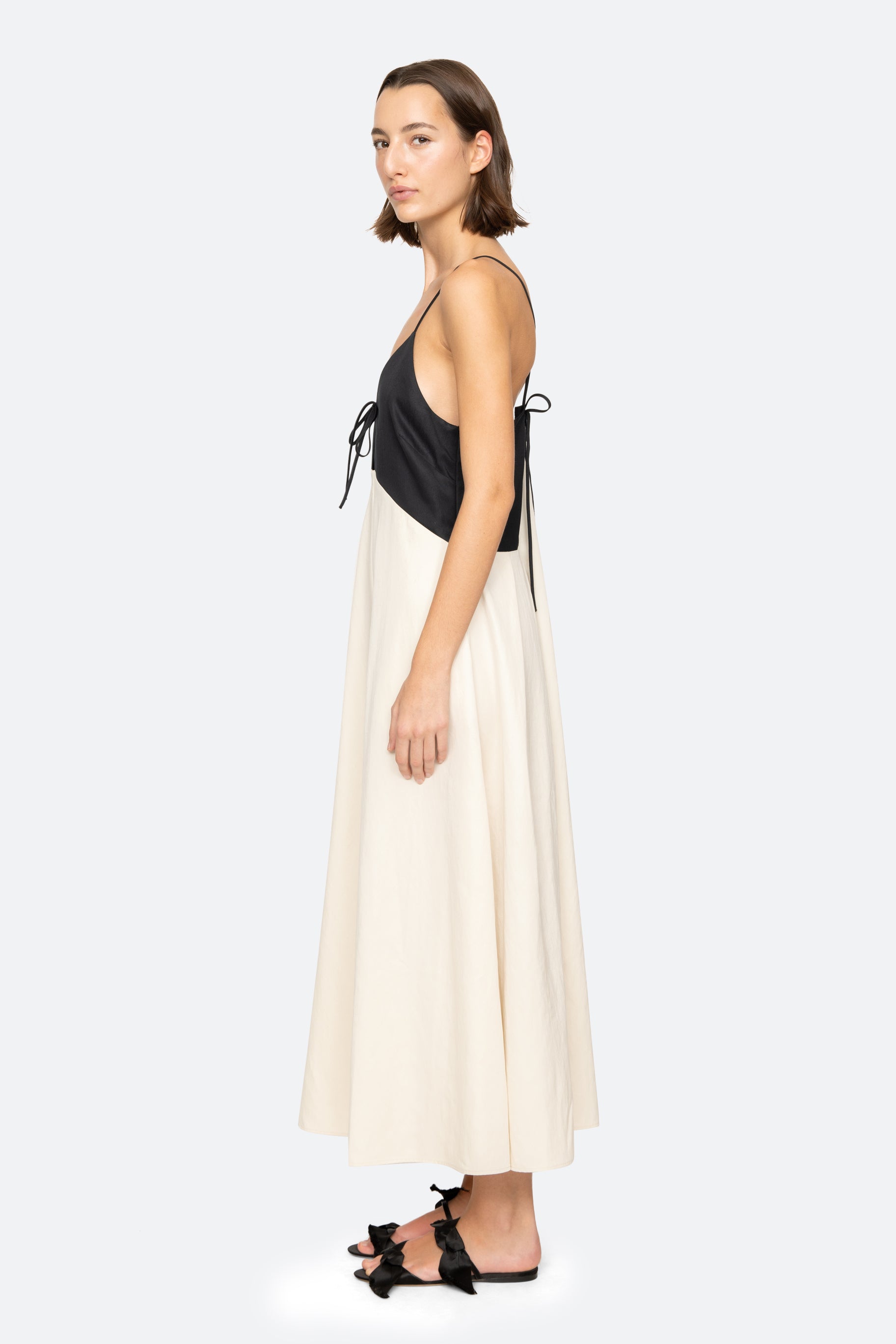 ANGELINA SUITING MAXI COLORBLOCK DRESS (D1)