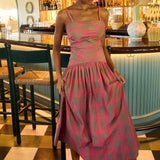 Newberry Dress Day Glow Check