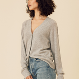 Sloane Cashmere Cardigan Heather Grey