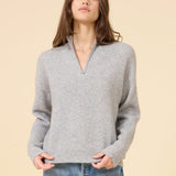Colorado Half-Zip Cashmere Pullover Heather Grey