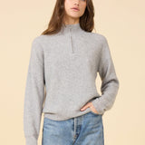 Colorado Half-Zip Cashmere Pullover Heather Grey