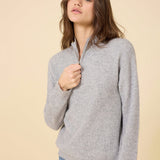 Colorado Half-Zip Cashmere Pullover Heather Grey