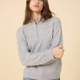 Colorado Half-Zip Cashmere Pullover Heather Grey