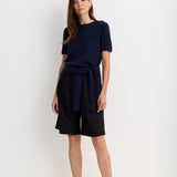 Serafina Cashmere T-Shirt Navy