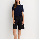 Serafina Cashmere T-Shirt Navy