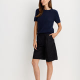 Serafina Cashmere T-Shirt Navy