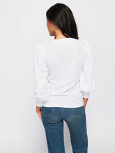 Flora Peasant Tee White