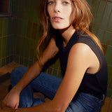 Patti Muscle Tank Jet Black