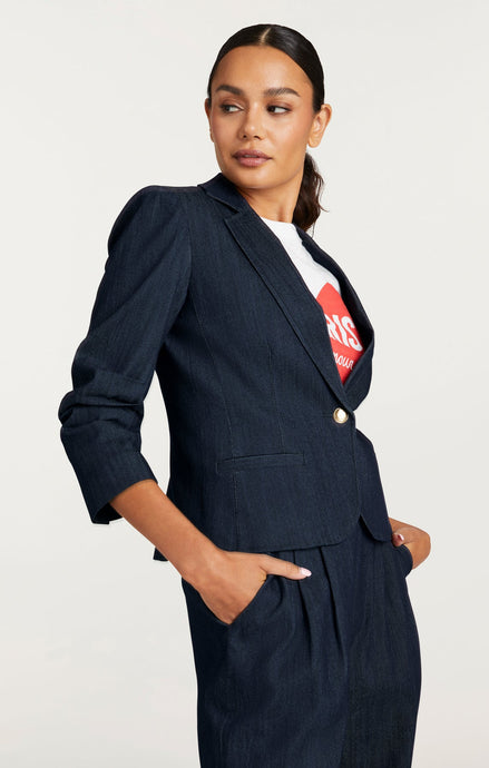 Petite Denim Khloe Blazer Indigo