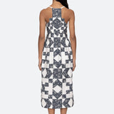 Ana Patchwork Dress Navy