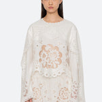 Sea NY Gardener Emb L/Slv Blouse White front