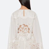 Sea NY Gardener Emb L/Slv Blouse White detail