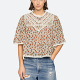 Sea NY Viera Print S/Slv Blouse Multi front