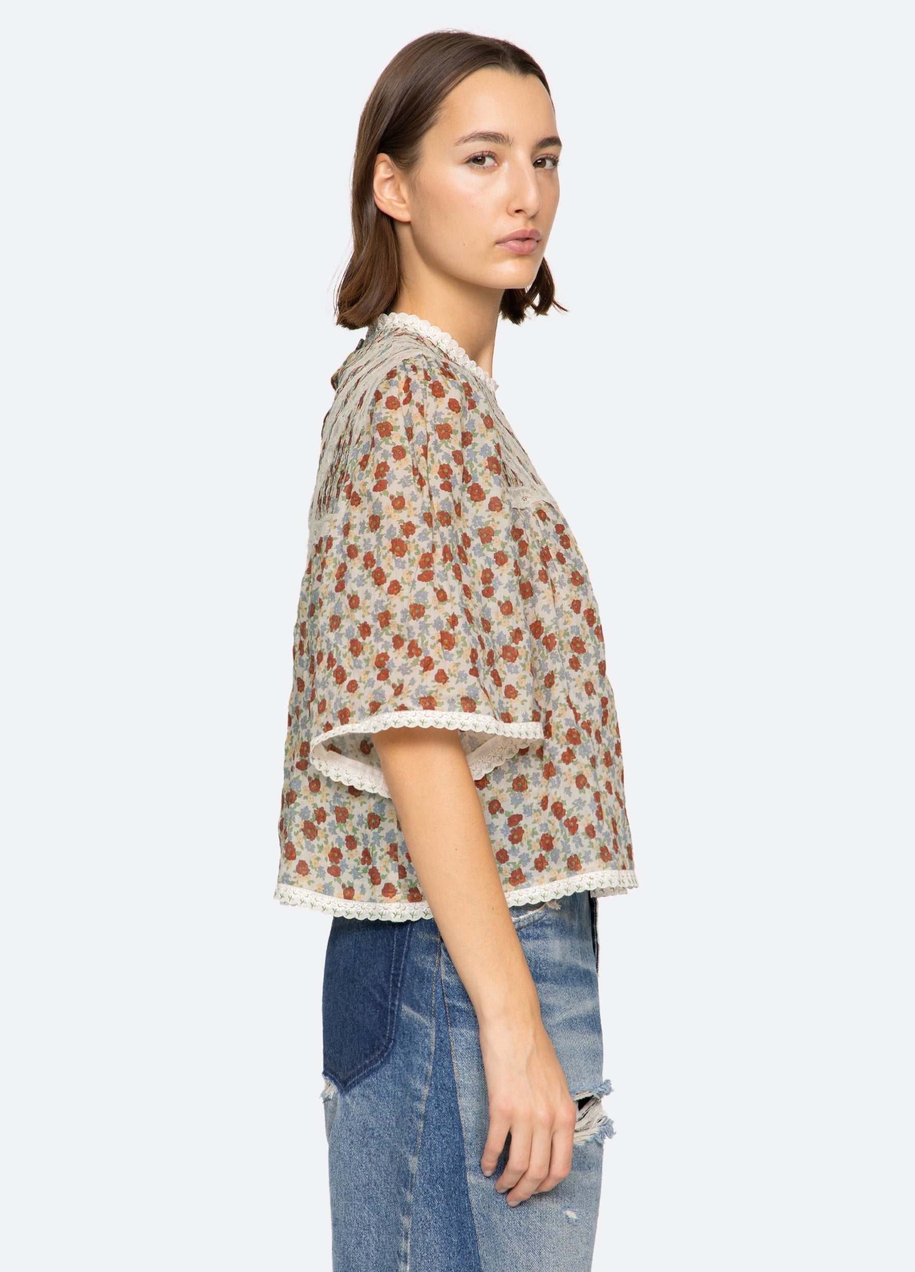 Sea NY Viera Print S/Slv Blouse Multi back