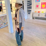 Fringe Short Jacket Blue Multi