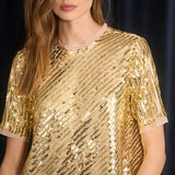 Pixie Top Gold Sequins