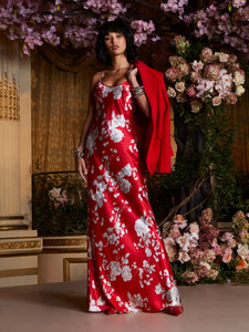 Charmaine Gown Red/Ivory Ikebana