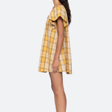 Copeland Mini Dress Yellow Plaid