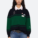 Carolyn Rugby Shirt Green/Navy Multi