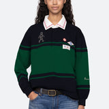 Carolyn Rugby Shirt Green/Navy Multi