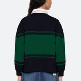 Carolyn Rugby Shirt Green/Navy Multi