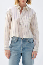 Ruth Crop Shirt Bone/Neptune