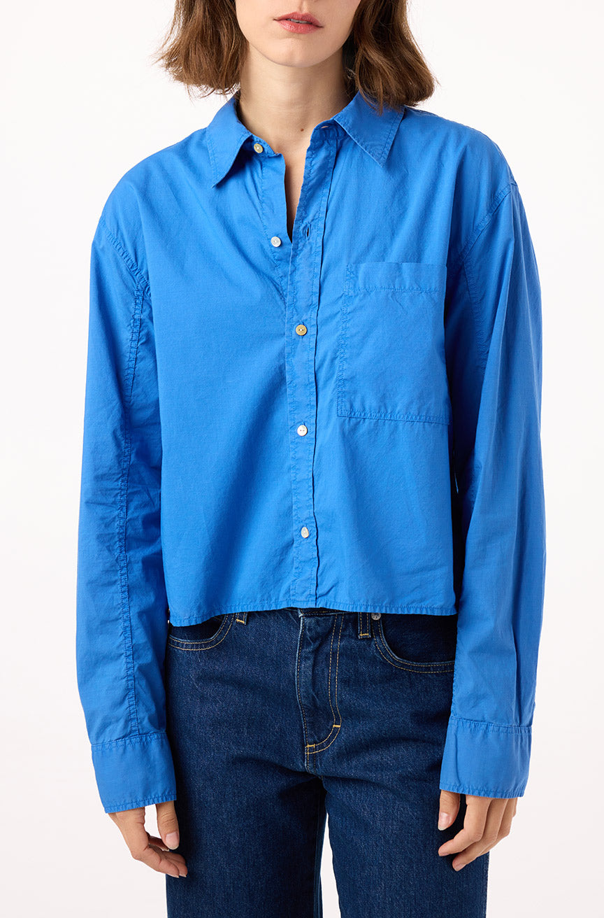 Ruth Crop Shirt French Blue