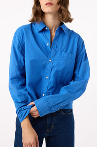 Ruth Crop Shirt French Blue