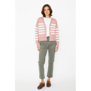 The Raffa Cardigan Clay/Cream