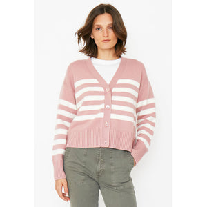 The Raffa Cardigan Clay/Cream