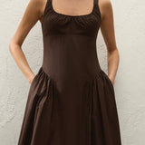 Marcella Midi Dress Espresso