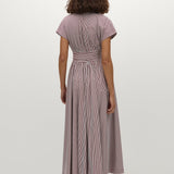 Lova Dress Maia Stripe Burgundy