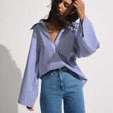 Gaia Top Helle Stripe Vintage Navy