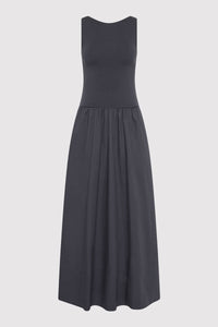Bateau Cut Out Dress Graphite