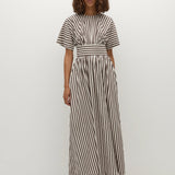 Oda Maxi Dress Norway Stripe Espresso