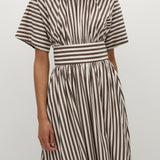 Oda Maxi Dress Norway Stripe Espresso