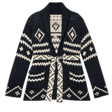 The Reversible Shepherd Cardigan Navy/Cream