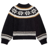 The Snowflake Ice Rink Cardigan Black