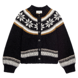 The Snowflake Ice Rink Cardigan Black