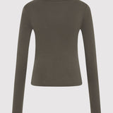 Organic Cotton Long Sleeve Top Khaki