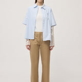 Striped Shirt with Macramé